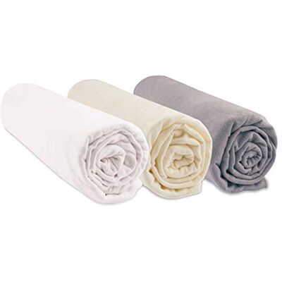Easy dort Set van 3 hoeslakens, 32 x 72 cm, ovaal, hazelnootwit, ecru, 100% biologisch katoen, compatibel met ovale matras voor wieg, reiswieg, kinderwagen, GOTS en Oeko Tex gecertificeerd, gemaakt in Europa, 3 stuks Easy dort Set van 3 hoeslakens, 32 x 72 cm, ovaal, hazelnootwit, ecru, 100% biologisch katoen, compatibel met ovale matras voor wieg, reiswieg, kinderwagen, GOTS en Oeko Tex gecertificeerd, gemaakt in Europa, 3 stuks