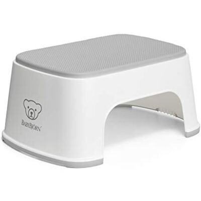 BabyBjörn opstapkruk, wit/grijs BabyBjörn opstapkruk, wit/grijs