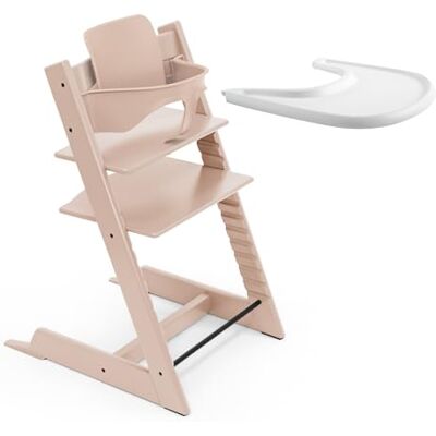 Stokke Tripp Trapp Kinderstoel (Serene Pink) met dienblad (wit) Inclusief stoel + Baby Set 2 voor kinderen van 6 tot 36 maanden Verstelbaar, ergonomisch en gemakkelijk te reinigen Stokke Tripp Trapp Kinderstoel (Serene Pink) met dienblad (wit) Inclusief stoel + Baby Set 2 voor kinderen van 6 tot 36 maanden Verstelbaar, ergonomisch en gemakkelijk te reinigen