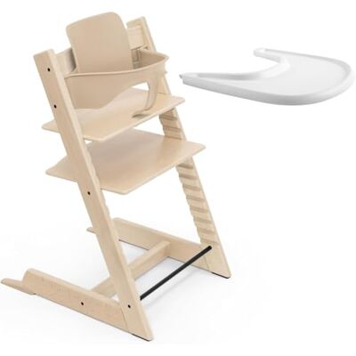 Stokke Tripp Trapp kinderstoel (natuur) met dienblad (wit) inclusief stoel + babyset 2 voor kinderen van 6 tot 36 maanden verstelbaar, ergonomisch en gemakkelijk te reinigen Stokke Tripp Trapp kinderstoel (natuur) met dienblad (wit) inclusief stoel + babyset 2 voor kinderen van 6 tot 36 maanden verstelbaar, ergonomisch en gemakkelijk te reinigen