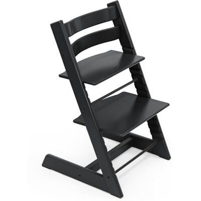 Stokke Tripp Trapp – meegroeiende kinderstoel voor baby's en kinderen – zet de baby terug aan de eettafel en in het midden van de familie – houtsoort: beukenhout – kleur: zwart Stokke Tripp Trapp – meegroeiende kinderstoel voor baby's en kinderen – zet de baby terug aan de eettafel en in het midden van de familie – houtsoort: beukenhout – kleur: zwart