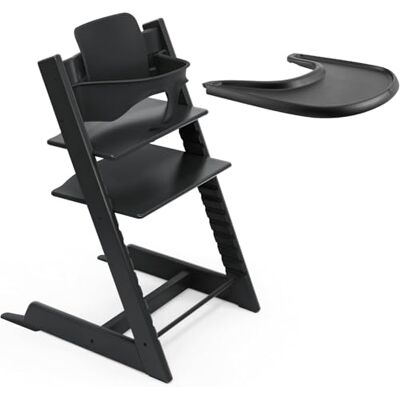 Stokke Tripp Trapp kinderstoel (zwart) met dienblad (zwart) inclusief stoel + babyset 2 voor kinderen van 6 tot 36 maanden verstelbaar, ergonomisch en gemakkelijk te reinigen Stokke Tripp Trapp kinderstoel (zwart) met dienblad (zwart) inclusief stoel + babyset 2 voor kinderen van 6 tot 36 maanden verstelbaar, ergonomisch en gemakkelijk te reinigen