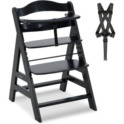 hauck Kinderstoel Alpha Plus van FSC®-gecertificeerd beukenhout, schaalbaar vanaf 6 maanden, verstelbaar, 5-punts riem, veiligheidsstang, belastbaar tot 90 kg, zwart hauck Kinderstoel Alpha Plus van FSC®-gecertificeerd beukenhout, schaalbaar vanaf 6 maanden, verstelbaar, 5-punts riem, veiligheidsstang, belastbaar tot 90 kg, zwart