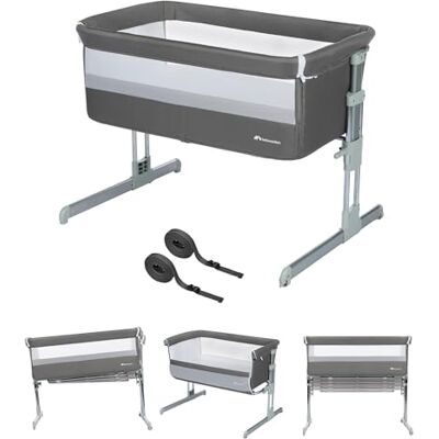 Bebeconfort Calidoo, Cododo babybed en babywieg 2-in-1, 0-6 maanden (0-9 kg), kantelbare Cododo-wieg, 5 hoogtes, groot gevoerde matras, zijkanten van mesh, gemakkelijk opvouwbare zijkant, Grey Mist Bebeconfort Calidoo, Cododo babybed en babywieg 2-in-1, 0-6 maanden (0-9 kg), kantelbare Cododo-wieg, 5 hoogtes, groot gevoerde matras, zijkanten van mesh, gemakkelijk opvouwbare zijkant, Grey Mist