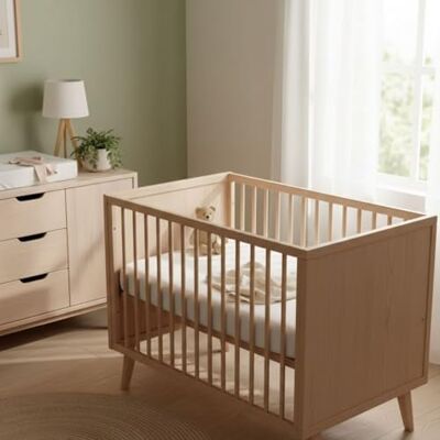 Easy dort Babymatras, 44 x 81 cm, wieg of babybed, gemaakt in Frankrijk, zomer en winter, dubbelzijdig, zeer comfortabel, hoes van bamboe, wit Easy dort Babymatras, 44 x 81 cm, wieg of babybed, gemaakt in Frankrijk, zomer en winter, dubbelzijdig, zeer comfortabel, hoes van bamboe, wit