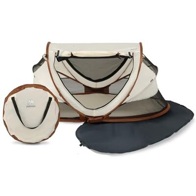 Deryan Reisbed voor kinderen met matras vanaf de geboorte tot 4,5 jaar, pop-up tent voor baby's in 2 seconden, met muggennet en reistas, 136 x 84 x 62 cm (zand) Deryan Reisbed voor kinderen met matras vanaf de geboorte tot 4,5 jaar, pop-up tent voor baby's in 2 seconden, met muggennet en reistas, 136 x 84 x 62 cm (zand)