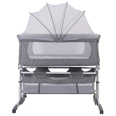 LANTUS Cododo wieg met matras en muggennet, 2-in-1, Cododo babybed voor baby's van 1 tot 36 maanden, opvouwbaar babybed, beweegbaar babywieg, logeerbed (92 x 58 x 70-90 cm (gebroken wit) LANTUS Cododo wieg met matras en muggennet, 2-in-1, Cododo babybed voor baby's van 1 tot 36 maanden, opvouwbaar babybed, beweegbaar babywieg, logeerbed (92 x 58 x 70-90 cm (gebroken wit)