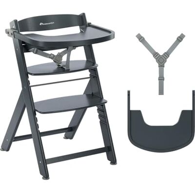 Bebeconfort Timba 2 houten kinderstoel, 6 maanden, tot 110 kg, ergonomische kinderstoel, past op de meeste tafels, afneembaar dienblad, warm grijs Bebeconfort Timba 2 houten kinderstoel, 6 maanden, tot 110 kg, ergonomische kinderstoel, past op de meeste tafels, afneembaar dienblad, warm grijs