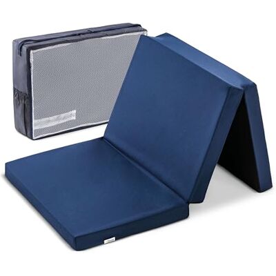 hauck Sleeper Matras voor paraplu, 120 x 60 cm, 6 cm dik, 3-delig-opvouwbare matras, ademende en wasbare materialen, incl. draagtas, blauw hauck Sleeper Matras voor paraplu, 120 x 60 cm, 6 cm dik, 3-delig-opvouwbare matras, ademende en wasbare materialen, incl. draagtas, blauw