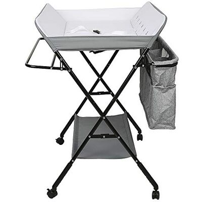 LANTUS Opvouwbare en draagbare luiertafel, opvouwbare babykamer, in hoogte verstelbaar, commode en badkuip 2-in-1 voor baby's, vanaf de geboorte tot 12 maanden (gebroken wit) LANTUS Opvouwbare en draagbare luiertafel, opvouwbare babykamer, in hoogte verstelbaar, commode en badkuip 2-in-1 voor baby's, vanaf de geboorte tot 12 maanden (gebroken wit)