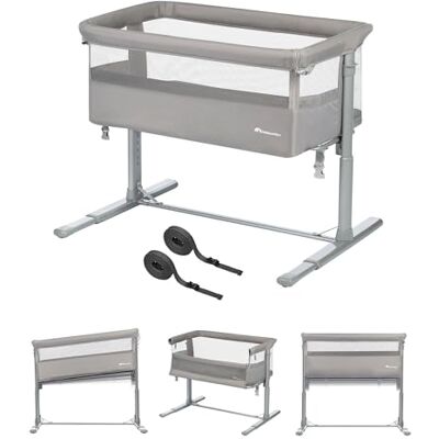 Bebeconfort Zina Babywieg & Cododo, 0-6 maanden (0-9 kg), opvouwbare wieg, 5 verstelbare hoogteposities, kantelbare matras, eenvoudig te installeren, mineraalgrijs Bebeconfort Zina Babywieg & Cododo, 0-6 maanden (0-9 kg), opvouwbare wieg, 5 verstelbare hoogteposities, kantelbare matras, eenvoudig te installeren, mineraalgrijs