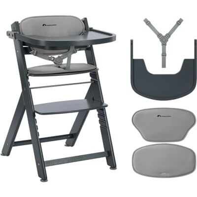 Bebeconfort Timba 2 met kussen, houten kinderstoel, 6 maanden, tot 110 kg, ergonomische kinderstoel, past op de meeste tafels, afneembaar dienblad, grijs mist Bebeconfort Timba 2 met kussen, houten kinderstoel, 6 maanden, tot 110 kg, ergonomische kinderstoel, past op de meeste tafels, afneembaar dienblad, grijs mist