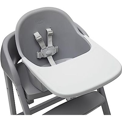 Chicco Crescendo Lite kinderstoel dienblad, kinderstoelaccessoires, ideaal voor Led Weaning en aanvullende voeding van de baby, afneembaar dienblad, grijs Chicco Crescendo Lite kinderstoel dienblad, kinderstoelaccessoires, ideaal voor Led Weaning en aanvullende voeding van de baby, afneembaar dienblad, grijs