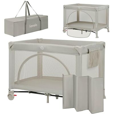 Lionelo Laura 2-in-1 babyparaplubed: reisbed + box (0-36 maanden tot 15 kg), comfortabele matras 97 x 67 cm, ademende netten, zijingang, compact opvouwbaar, draagtas inbegrepen Lionelo Laura 2-in-1 babyparaplubed: reisbed + box (0-36 maanden tot 15 kg), comfortabele matras 97 x 67 cm, ademende netten, zijingang, compact opvouwbaar, draagtas inbegrepen