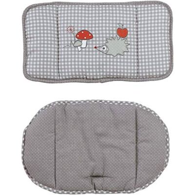 roba Kinderstoelkussen Adam en uil, 2-delig, comfortabele zitverkleiner, egelprint, grijs roba Kinderstoelkussen Adam en uil, 2-delig, comfortabele zitverkleiner, egelprint, grijs