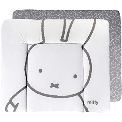 roba Miffy Verzorgingsmat, afwasbaar, 85 x 75 cm, verhoogde randen, voor luiertafel, ftalaatvrij, haasmotief, twee zijden, grijs/wit roba Miffy Verzorgingsmat, afwasbaar, 85 x 75 cm, verhoogde randen, voor luiertafel, ftalaatvrij, haasmotief, twee zijden, grijs/wit