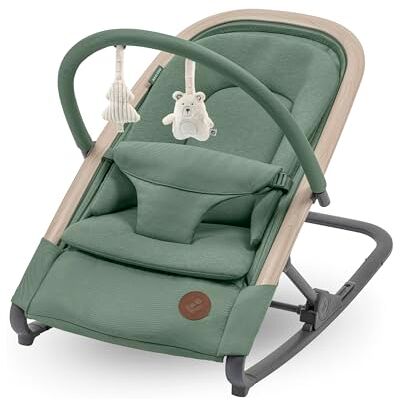 Maxi-Cosi Kori 2-in-1 Baby wipstoel met speelgoedboog, 0-2 jaar, tot 15 kg, Baby bouncer, 3 ligstanden met één hand, Easy-in harnas, Lichtgewicht en compact, 2 speeltjes, Beyond Green Maxi-Cosi Kori 2-in-1 Baby wipstoel met speelgoedboog, 0-2 jaar, tot 15 kg, Baby bouncer, 3 ligstanden met één hand, Easy-in harnas, Lichtgewicht en compact, 2 speeltjes, Beyond Green