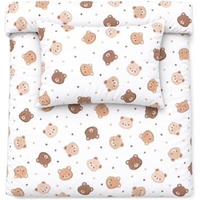 Totsy Baby Housse de Couette Bébé 90 x 120 cm Coton Réversible Fermeture Éclair Parure de lit enfant avec taie d'oreiller pour garçon et fille certifié Oeko-Tex en coton doux Têtes d'ours Totsy Baby Housse de Couette Bébé 90 x 120 cm Coton Réversible Fermeture Éclair Parure de lit enfant avec taie d'oreiller pour garçon et fille certifié Oeko-Tex en coton doux Têtes d'ours