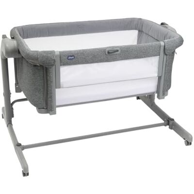 Chicco Next2Me Magic Evo, Cododo babybed, met schommelmodus, open rail, 11 hoogtes, in hoogte verstelbaar, 4 wielen, matras en reistas inbegrepen, donkergrijs Chicco Next2Me Magic Evo, Cododo babybed, met schommelmodus, open rail, 11 hoogtes, in hoogte verstelbaar, 4 wielen, matras en reistas inbegrepen, donkergrijs