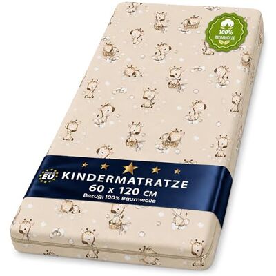 Totsy Baby Babymatras, 60 x 120 cm, voor kinderen, bed en reizen, ademend, schuimrubberen matras met wasbare overtrek voor bedden, vloer of wieg, 50 x 120 cm Totsy Baby Babymatras, 60 x 120 cm, voor kinderen, bed en reizen, ademend, schuimrubberen matras met wasbare overtrek voor bedden, vloer of wieg, 50 x 120 cm