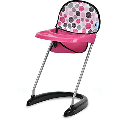 hauck Kinderstoel voor poppen met eetplank, roze gestippeld, 43 cm hauck Kinderstoel voor poppen met eetplank, roze gestippeld, 43 cm