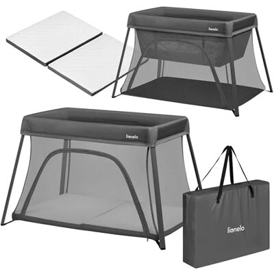 Lionelo Alice 3-in-1 babybed opvouwbaar paraplubed met speelbox en wieg, licht 5,5 kg, comfortabele matras T25, panoramische ventilatie, 2 verstelbare hoogtes, draagtas inbegrepen, grijs Lionelo Alice 3-in-1 babybed opvouwbaar paraplubed met speelbox en wieg, licht 5,5 kg, comfortabele matras T25, panoramische ventilatie, 2 verstelbare hoogtes, draagtas inbegrepen, grijs