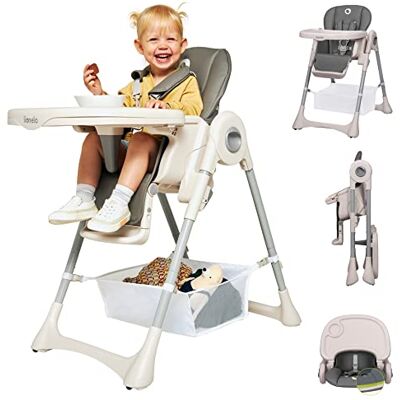 Lionelo Zanna, opvouwbare kinderstoel, draagbaar met wielen, ruim dubbel dienblad, verstelbaar tafelblad en voetensteun, 5-punts veiligheidsgordels, van 6 tot 36 maanden tot 15 kg, kinderen, grijs Lionelo Zanna, opvouwbare kinderstoel, draagbaar met wielen, ruim dubbel dienblad, verstelbaar tafelblad en voetensteun, 5-punts veiligheidsgordels, van 6 tot 36 maanden tot 15 kg, kinderen, grijs