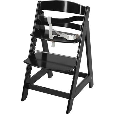 roba Sit Up III Kinderstoel van zwart hout, in hoogte verstelbaar, van 6 maanden tot 70 kg, robuuste babystoel met veiligheidsstang roba Sit Up III Kinderstoel van zwart hout, in hoogte verstelbaar, van 6 maanden tot 70 kg, robuuste babystoel met veiligheidsstang