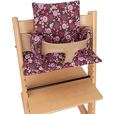 Babyline Stokke Tripp Trapp Kussenhoes voor Kinderstoel, compatibel met schaalbaar model (paarse bloem) Babyline Stokke Tripp Trapp Kussenhoes voor Kinderstoel, compatibel met schaalbaar model (paarse bloem)
