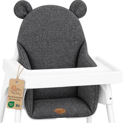 Totsy Baby Kinderstoelkussen, opvouwbaar, verkleiner, stoelhoes voor Ikea Antilop kinderstoel en babystoel, waterafstotend, handgemaakt, wasbaar, grijs Totsy Baby Kinderstoelkussen, opvouwbaar, verkleiner, stoelhoes voor Ikea Antilop kinderstoel en babystoel, waterafstotend, handgemaakt, wasbaar, grijs
