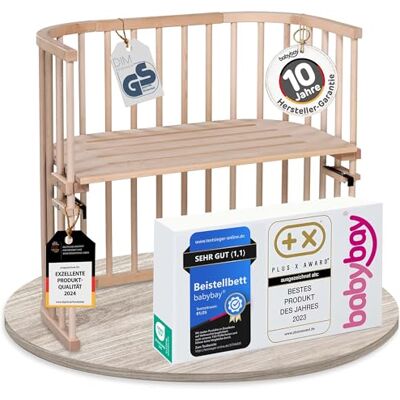 babybay Cododo Origineel van massief beukenhout, compact en converteerbaar, traploos verstelbaar en milieuvriendelijk, wieg die met het kind meegroeit, natuurlijk onbehandeld babybay Cododo Origineel van massief beukenhout, compact en converteerbaar, traploos verstelbaar en milieuvriendelijk, wieg die met het kind meegroeit, natuurlijk onbehandeld