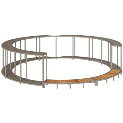 vidaXL Hot tub frame opslag en wandelen grijs hars gevlochten spa frame spa behuizing outdoor spa dressing rond vidaXL Hot tub frame opslag en wandelen grijs hars gevlochten spa frame spa behuizing outdoor spa dressing rond