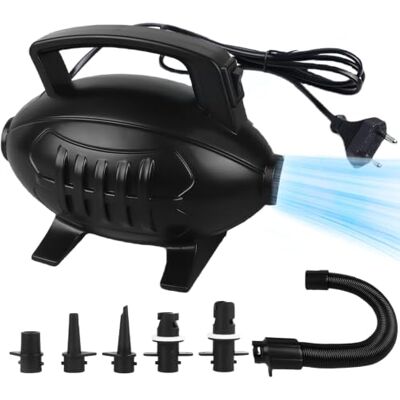 PORFOYO Elektrische pomp, 600 W, luchtpomp met 5 sproeiers, matrasoppomp en opblaasbaar zwembad PORFOYO Elektrische pomp, 600 W, luchtpomp met 5 sproeiers, matrasoppomp en opblaasbaar zwembad