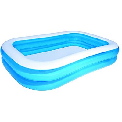 Bestway 54006 rechthoekig opblaasbaar zwembad 262 x 175 x 51 cm, vinyl, 2 ringen MWS Bestway 54006 rechthoekig opblaasbaar zwembad 262 x 175 x 51 cm, vinyl, 2 ringen MWS