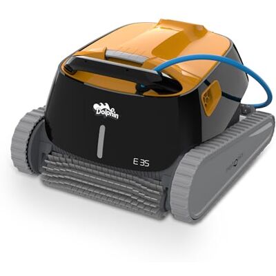 Dolphin E35 automatische zwembad-reinigingsrobot. Handige, lichte en eenvoudig te reinigen stofzuiger. Ideaal voor in de grond ingebedde en op aarde geplaatste zwembaden Dolphin E35 automatische zwembad-reinigingsrobot. Handige, lichte en eenvoudig te reinigen stofzuiger. Ideaal voor in de grond ingebedde en op aarde geplaatste zwembaden