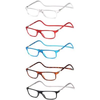 Vision Bril, vergrootbril, magnetische leesbril, verstelbare lengte, leesbril voor heren en dames, NV2904 +2.00 Diottrie Vision Bril, vergrootbril, magnetische leesbril, verstelbare lengte, leesbril voor heren en dames, NV2904 +2.00 Diottrie