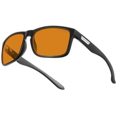 Gunnar Gaming- en computerbril Model: Intercept, Frame kleur: Onyx, Glaskleur: Amber (Blokkeert 65% blauw licht & 100% UV) MAX Gepatenteerde lichtfilterglazen Eén maat Gunnar Gaming- en computerbril Model: Intercept, Frame kleur: Onyx, Glaskleur: Amber (Blokkeert 65% blauw licht & 100% UV) MAX Gepatenteerde lichtfilterglazen Eén maat