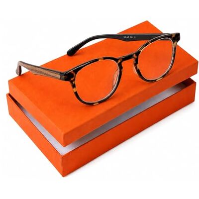 SILAC Turtle & Wood leesbril voor dames en heren vergrootbril unisex licht en duurzaam krasbestendige glazen schildpad schildpad, Bruin 1,50 SILAC Turtle & Wood leesbril voor dames en heren vergrootbril unisex licht en duurzaam krasbestendige glazen schildpad schildpad, Bruin 1,50
