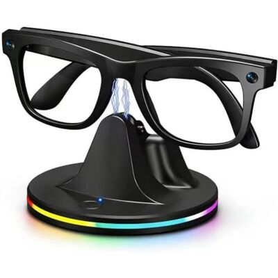 XIEANDKONG Oplaadstation compatibel met Ray-Ban Meta bril, draagbaar oplaadstation voor Wayfarer, Skyler, Headliner en Oakley Meta HSTN, met bedrijfsindicator XIEANDKONG Oplaadstation compatibel met Ray-Ban Meta bril, draagbaar oplaadstation voor Wayfarer, Skyler, Headliner en Oakley Meta HSTN, met bedrijfsindicator