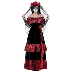 Smiffys Bruidskostuum Dag van de Doden, met roze sluier jurk Smiffys Bruidskostuum Dag van de Doden, met roze sluier jurk