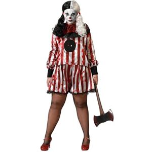 ATOSA Clownkostuum Halloween rood met broek dames volwassenen XXL ATOSA Clownkostuum Halloween rood met broek dames volwassenen XXL