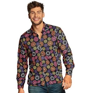 Boland Flower Power overhemd voor heren, T-shirt voor volwassenen, bloemenhemd, Hawaiiaans overhemd, hippie, jaren 70, themafeest, carnaval, vleermuis, kostuum Boland Flower Power overhemd voor heren, T-shirt voor volwassenen, bloemenhemd, Hawaiiaans overhemd, hippie, jaren 70, themafeest, carnaval, vleermuis, kostuum
