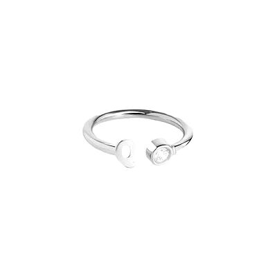 SINGULARU Bague Personnalisée Letter Diamond Argent. Ajustable. Argent sterling 925 avec finition plaquée rhodium. Taille unique. SINGULARU Bague Personnalisée Letter Diamond Argent. Ajustable. Argent sterling 925 avec finition plaquée rhodium. Taille unique.