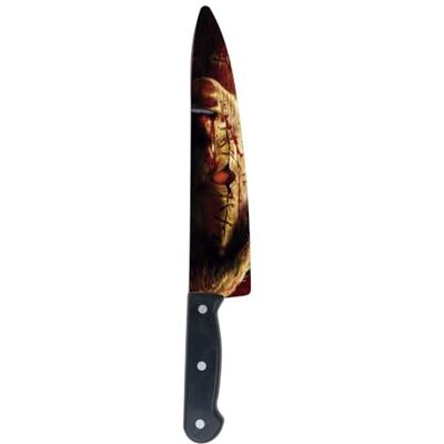 FIESTAS GUIRCA Big seriemoordenaarsmes (37 cm), wit wapen voor moordenaar voor Halloween en horrorfeesten, meerkleurig FIESTAS GUIRCA Big seriemoordenaarsmes (37 cm), wit wapen voor moordenaar voor Halloween en horrorfeesten, meerkleurig