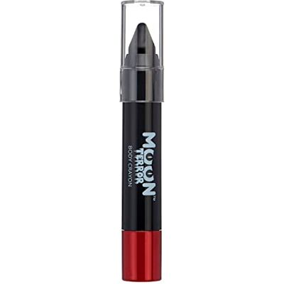Moon Terror SFX Gezichts- en lichaamskleurpotlood voor Halloween, speciaal effect, make-up, 3,2 g (middernachtzwart, 3,5 g (1 stuk) Moon Terror SFX Gezichts- en lichaamskleurpotlood voor Halloween, speciaal effect, make-up, 3,2 g (middernachtzwart, 3,5 g (1 stuk)