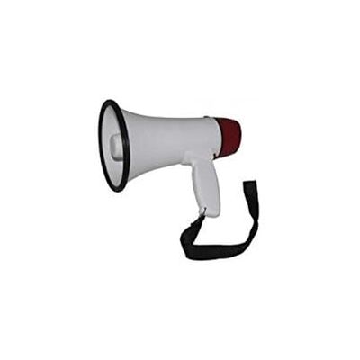 LTC MEGA20W Oplaadbare megafoon van 20 W met handvat en mogelijkheid om een bericht op te nemen, wit en rood LTC MEGA20W Oplaadbare megafoon van 20 W met handvat en mogelijkheid om een bericht op te nemen, wit en rood
