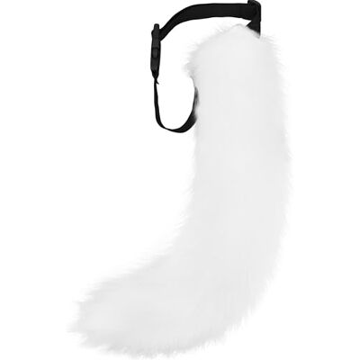 DRESHOW Vossenstaart van imitatiebont, cosplay, party, Halloween, Kerstmis, pluizige kattenstaart voor jongeren en volwassenen, 1 x fluffy tail: wit Taille unique DRESHOW Vossenstaart van imitatiebont, cosplay, party, Halloween, Kerstmis, pluizige kattenstaart voor jongeren en volwassenen, 1 x fluffy tail: wit Taille unique