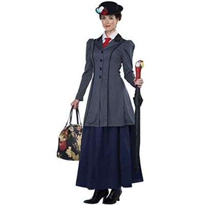 California Costumes 01568L Engels Nanny kostuum voor volwassenen, grijs, L California Costumes 01568L Engels Nanny kostuum voor volwassenen, grijs, L