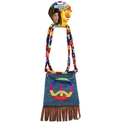 ATOSA 27946 losse hippie-tas, meerkleurig, franjes, uniseks, volwassenen, 27946, bruin, universele mujer ATOSA 27946 losse hippie-tas, meerkleurig, franjes, uniseks, volwassenen, 27946, bruin, universele mujer