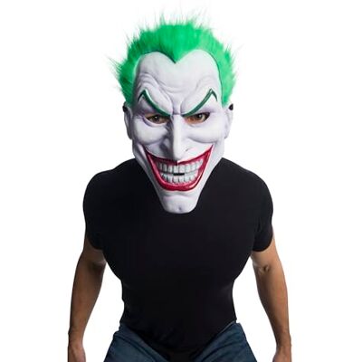 RUBIE'S Officieel DC – Jokermasker voor volwassenen van pvc + haar, meerkleurig, eenheidsmaat RUBIE'S Officieel DC – Jokermasker voor volwassenen van pvc + haar, meerkleurig, eenheidsmaat